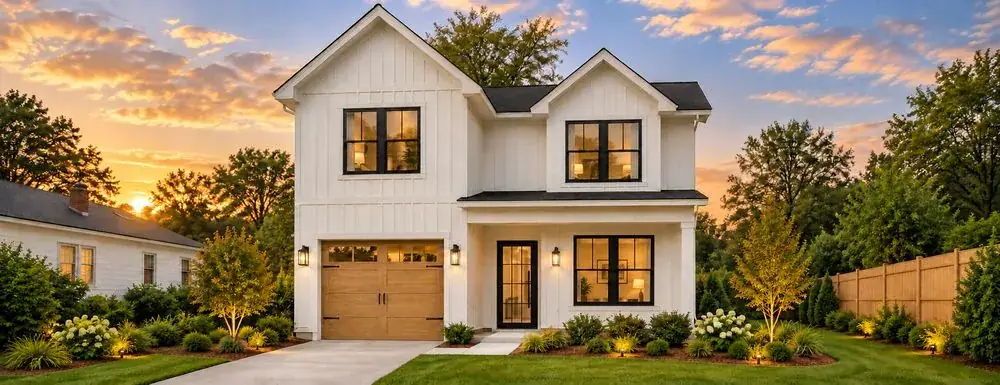 Single-family home shown in Alabaster White