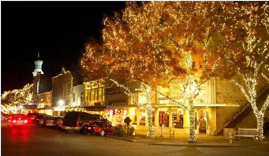 Georgetown's historic square lit for the holidays